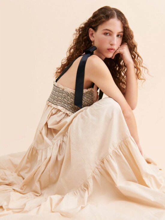 Free People Dresses & Skirts - Free People Bluebell Solid Maxi Dress in "Vacation Sand"